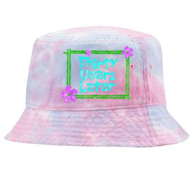 Thirty Years Later Funny 30 Year Old Birthday Party Tie-Dyed Bucket Hat