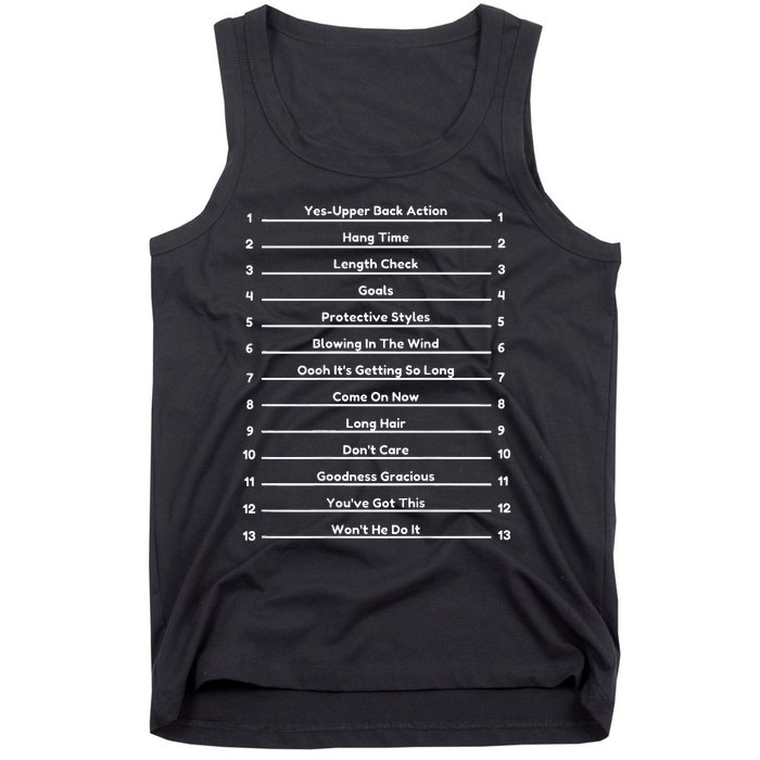 Track Your Long Natural Hair Length Check Hair Tank Top