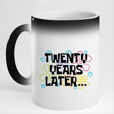 Twenty Years Later Funny 20th Birthday Gift 11oz Black Color Changing Mug