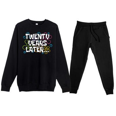 Twenty Years Later Funny 20th Birthday Gift Premium Crewneck Sweatsuit Set