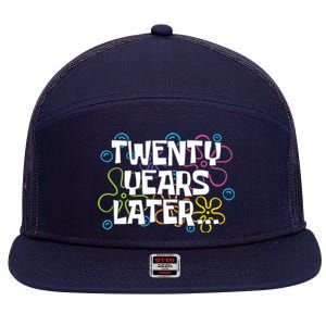 Twenty Years Later Funny 20th Birthday Gift 7 Panel Mesh Trucker Snapback Hat