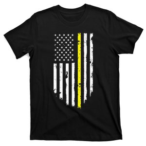 Thin Yellow Line American Flag Emergency Dispatcher T-Shirt