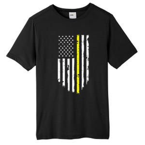 Thin Yellow Line American Flag Emergency Dispatcher Tall Fusion ChromaSoft Performance T-Shirt