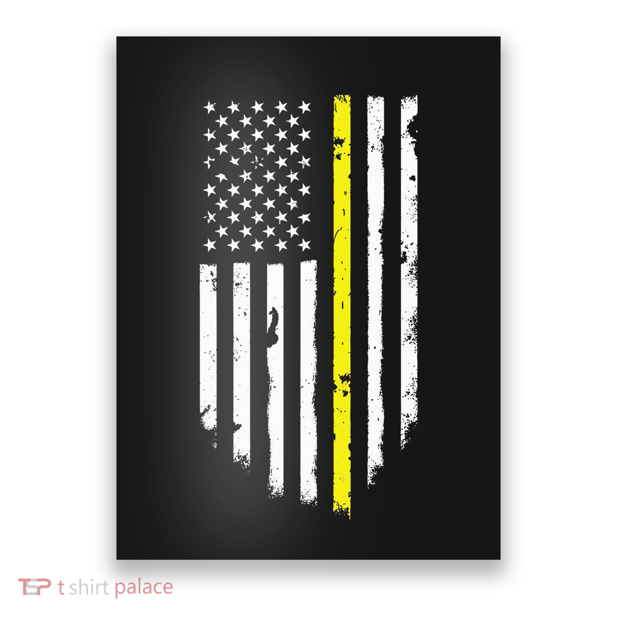 Thin Yellow Line American Flag Emergency Dispatcher Poster