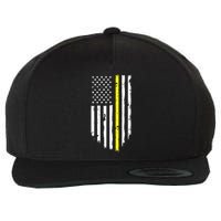 Thin Yellow Line American Flag Emergency Dispatcher Wool Snapback Cap