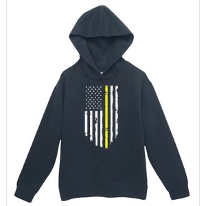 Thin Yellow Line American Flag Emergency Dispatcher Urban Pullover Hoodie