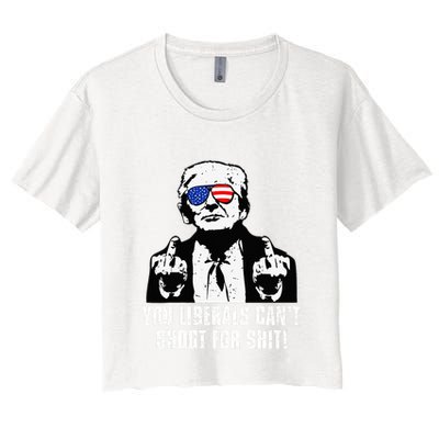 Trump You Liberals CanT Shoot For Shit Crop Top