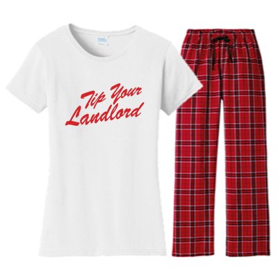 Tip Your Landlord Women's Flannel Pajama Set