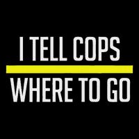 Thin Yellow Line Funny I Tell Cops Where To Go Dispatch Mousepad