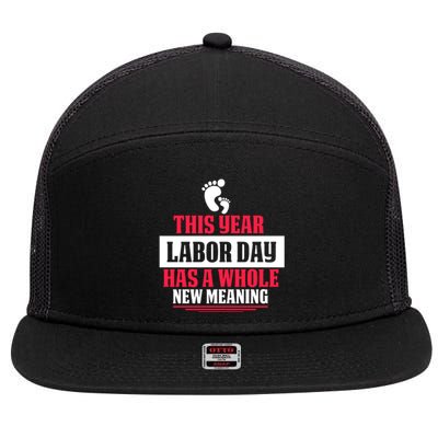 This Year Labor Day Has A Whole New Meaning Labor Day Gift 7 Panel Mesh Trucker Snapback Hat