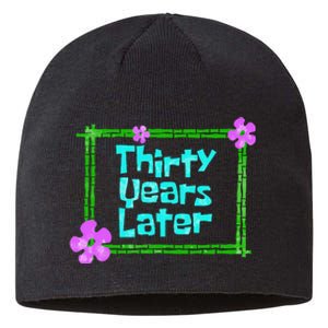 Thirty Years Later Funny 30 Year Old Birthday Party Sustainable Beanie