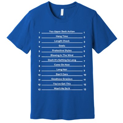 Track Your Long Natural Hair Premium T-Shirt