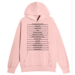 Track Your Long Natural Hair Length Check Hair Backprint Urban Pullover Hoodie