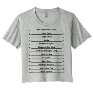 Track Your Long Natural Hair Length Check Hair Backprint Women's Crop Top Tee