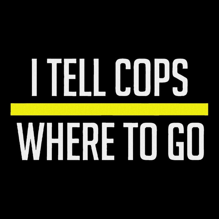 Thin Yellow Line Funny I Tell Cops Where To Go Dispatch Mousepad