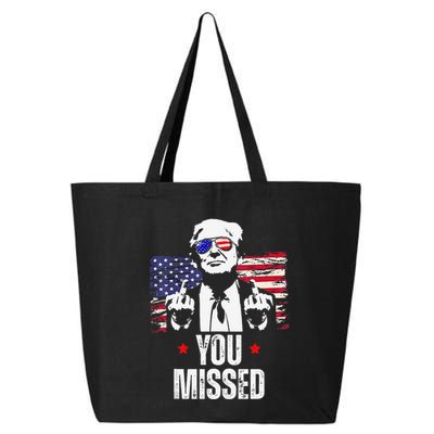 Trump You Missed Pro Trump 2024 25L Jumbo Tote