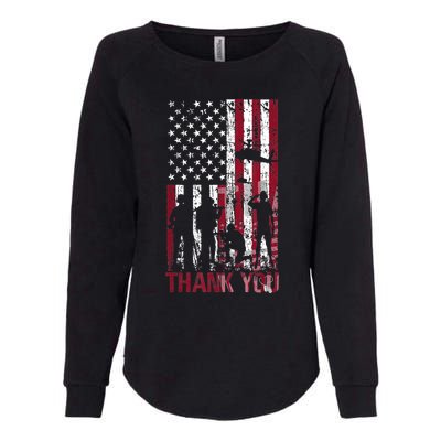 Thank You Memorial Day Meaningful Gift Military Flag Distressed Funny Gift Womens California Wash Sweatshirt