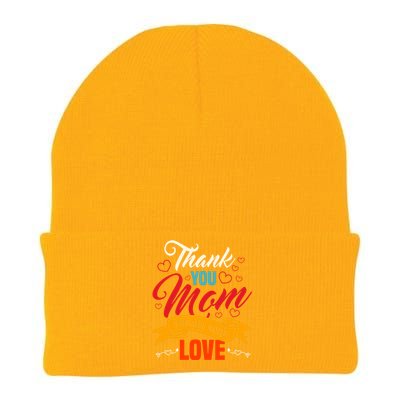 Thank You Mom For All Your Love Mothers Day Best Mom Ever Gift Knit Cap Winter Beanie