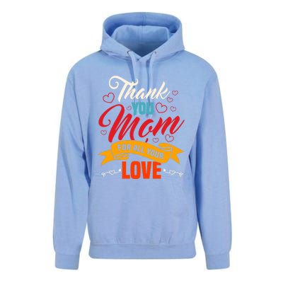 Thank You Mom For All Your Love Mothers Day Best Mom Ever Gift Unisex Surf Hoodie