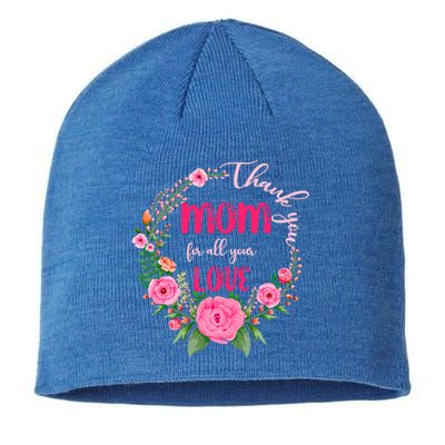 Thank You Mom For All Your Love Mothers Day Floral Gift Sustainable Beanie