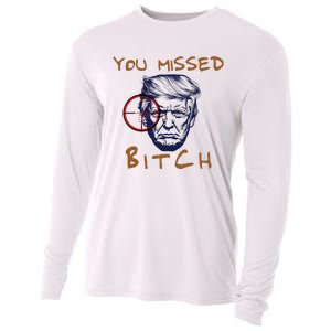 Trump You Missed Bitch Trump Shootting Target Cooling Performance Long Sleeve Crew