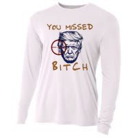 Trump You Missed Bitch Trump Shootting Target Cooling Performance Long Sleeve Crew