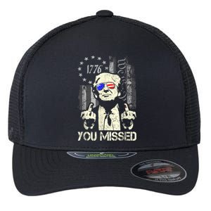 Trump You Missed Me Bitch Trump Shot Trump Supporters Flexfit Unipanel Trucker Cap