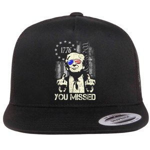 Trump You Missed Me Bitch Trump Shot Trump Supporters Flat Bill Trucker Hat