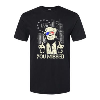 Trump You Missed Me Bitch Trump Shot Trump Supporters Softstyle CVC T-Shirt