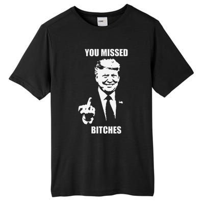 Trump You Missed Funny Trump 2024 Tall Fusion ChromaSoft Performance T-Shirt