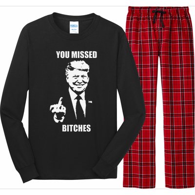 Trump You Missed Funny Trump 2024 Long Sleeve Pajama Set