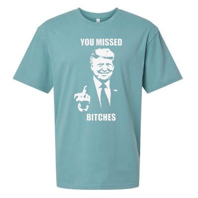 Trump You Missed Funny Trump 2024 Sueded Cloud Jersey T-Shirt