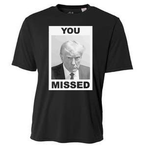 Trump You Missed 2024 Mugshot American Patriotic Cooling Performance Crew T-Shirt