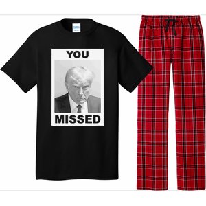 Trump You Missed 2024 Mugshot American Patriotic Pajama Set