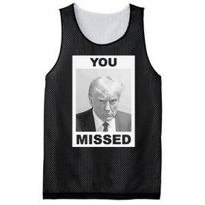 Trump You Missed 2024 Mugshot American Patriotic Mesh Reversible Basketball Jersey Tank