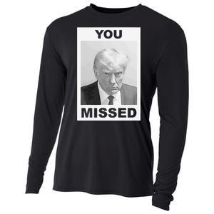 Trump You Missed 2024 Mugshot American Patriotic Cooling Performance Long Sleeve Crew