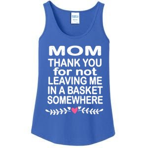 Thank You Mom Leaving In Basket Somewhere Gift Ladies Essential Tank