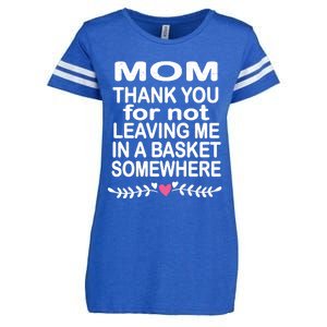 Thank You Mom Leaving In Basket Somewhere Gift Enza Ladies Jersey Football T-Shirt