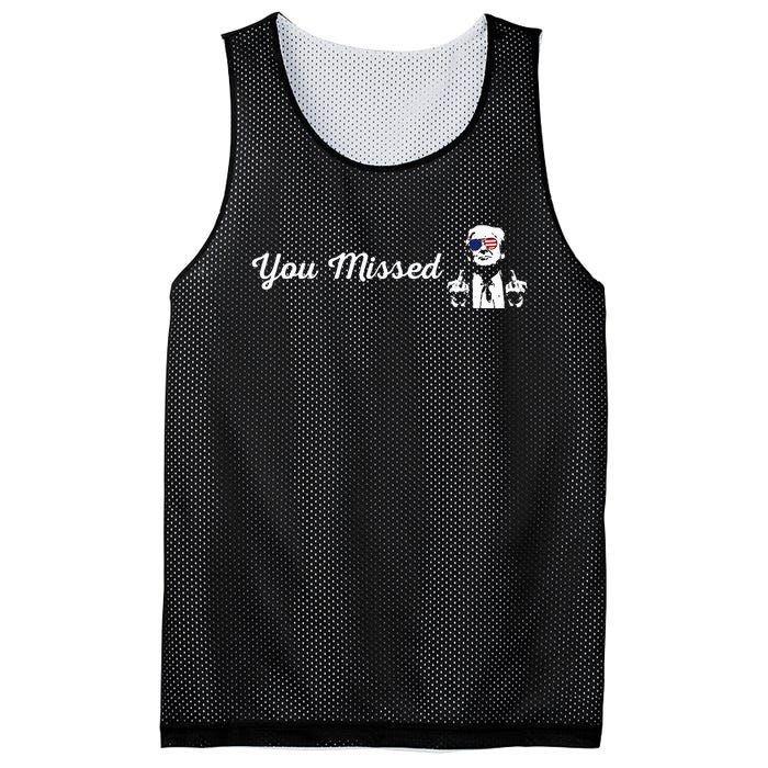 Trump You Missed Funny Trump 2024 Mesh Reversible Basketball Jersey Tank