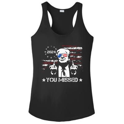 Trump You Missed Funny Trump 2024 Ladies PosiCharge Competitor Racerback Tank