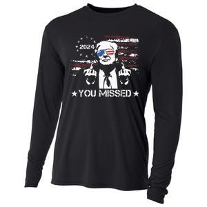 Trump You Missed Funny Trump 2024 Cooling Performance Long Sleeve Crew