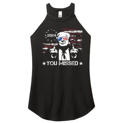 Trump You Missed Funny Trump 2024 Women’s Perfect Tri Rocker Tank