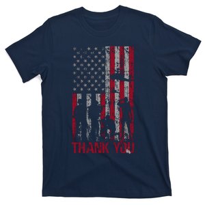 Thank You Memorial Day Veteran Military Flag Design American T-Shirt