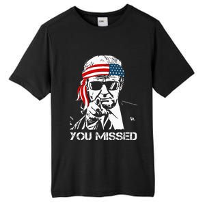 Trump You Missed Middle Finger 24 Vote Trump Tall Fusion ChromaSoft Performance T-Shirt