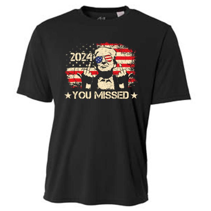 Trump You Missed Funny Trump 2024 Design Cooling Performance Crew T-Shirt