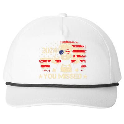 Trump You Missed Funny Trump 2024 Design Snapback Five-Panel Rope Hat