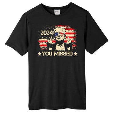 Trump You Missed Funny Trump 2024 Design Tall Fusion ChromaSoft Performance T-Shirt