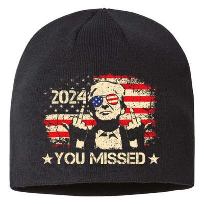 Trump You Missed Funny Trump 2024 Design Sustainable Beanie