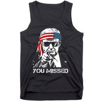 Trump You Missed Middle Finger 24 Vote Trump Tank Top