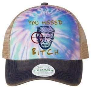 Trump You Missed Bitch Trump Shootting Target Legacy Tie Dye Trucker Hat